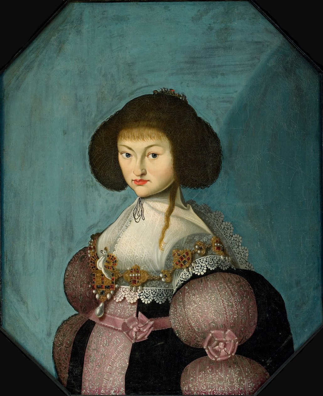 Prinsessan Magdalena Sibylle av Sachsen 1617-1668, hertiginna av..., mellan 1635 och 1660. av Morten Steenwinkel