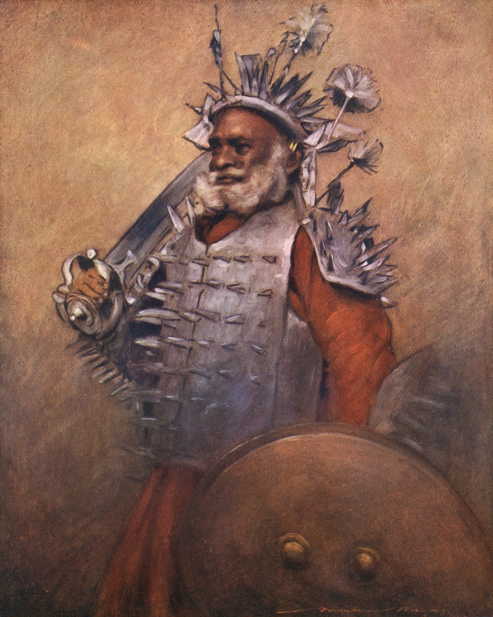 Rewa Warrior - 1800-talet av Mortimer Ludington Menpes