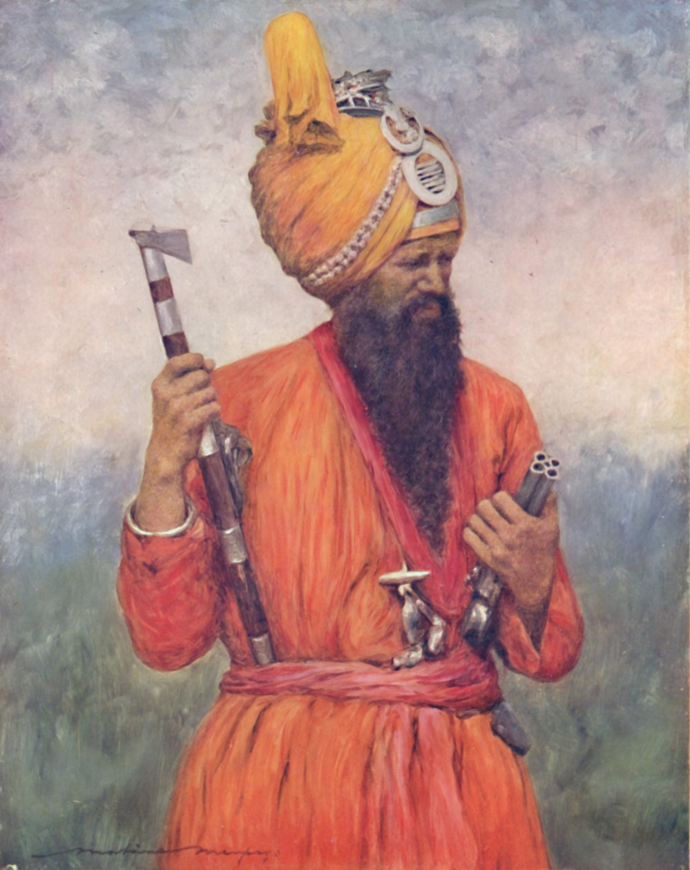 En retainer från Jind, 1903 av Mortimer L Menpes