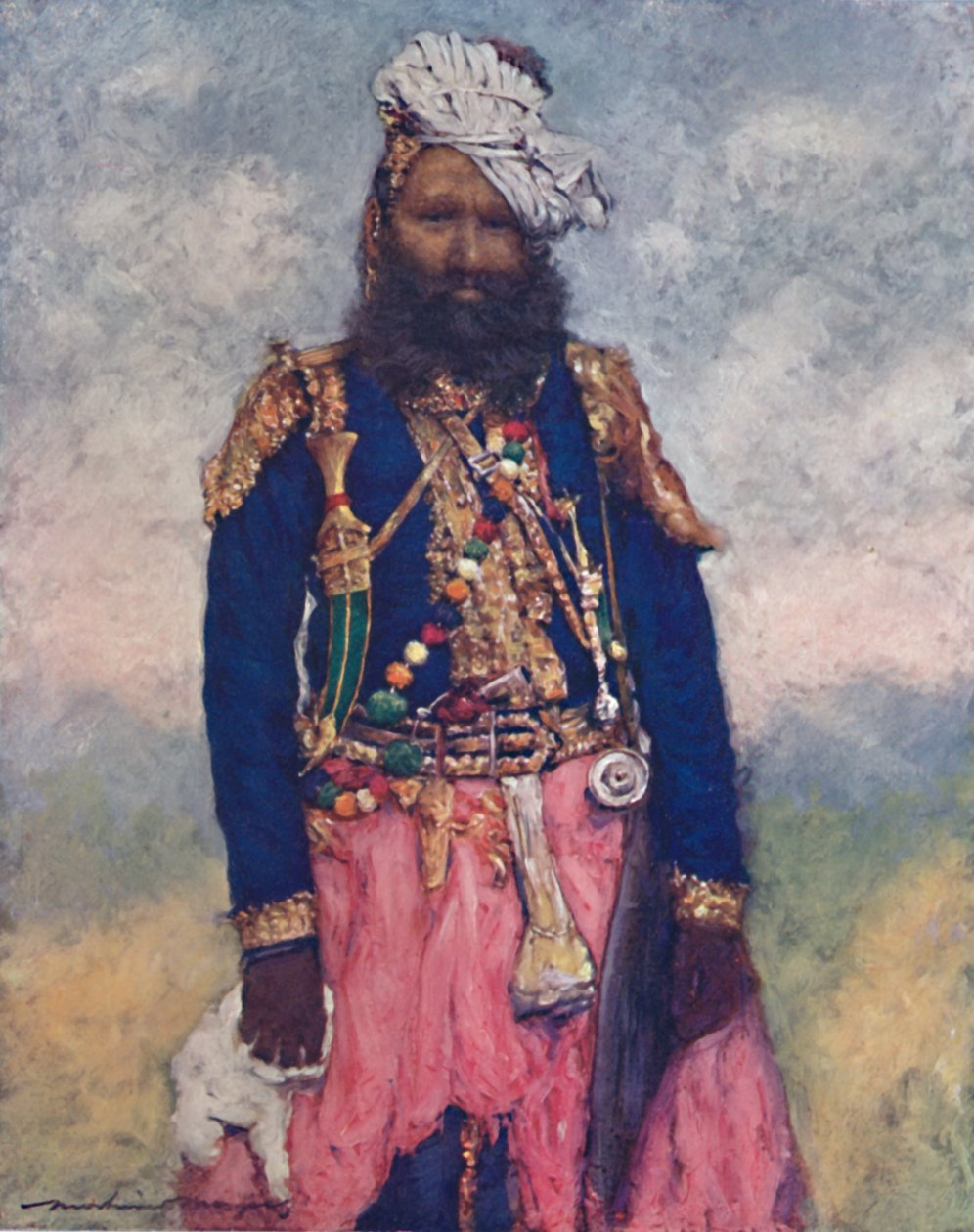 En retainer från Rajgargh, 1903 av Mortimer L Menpes