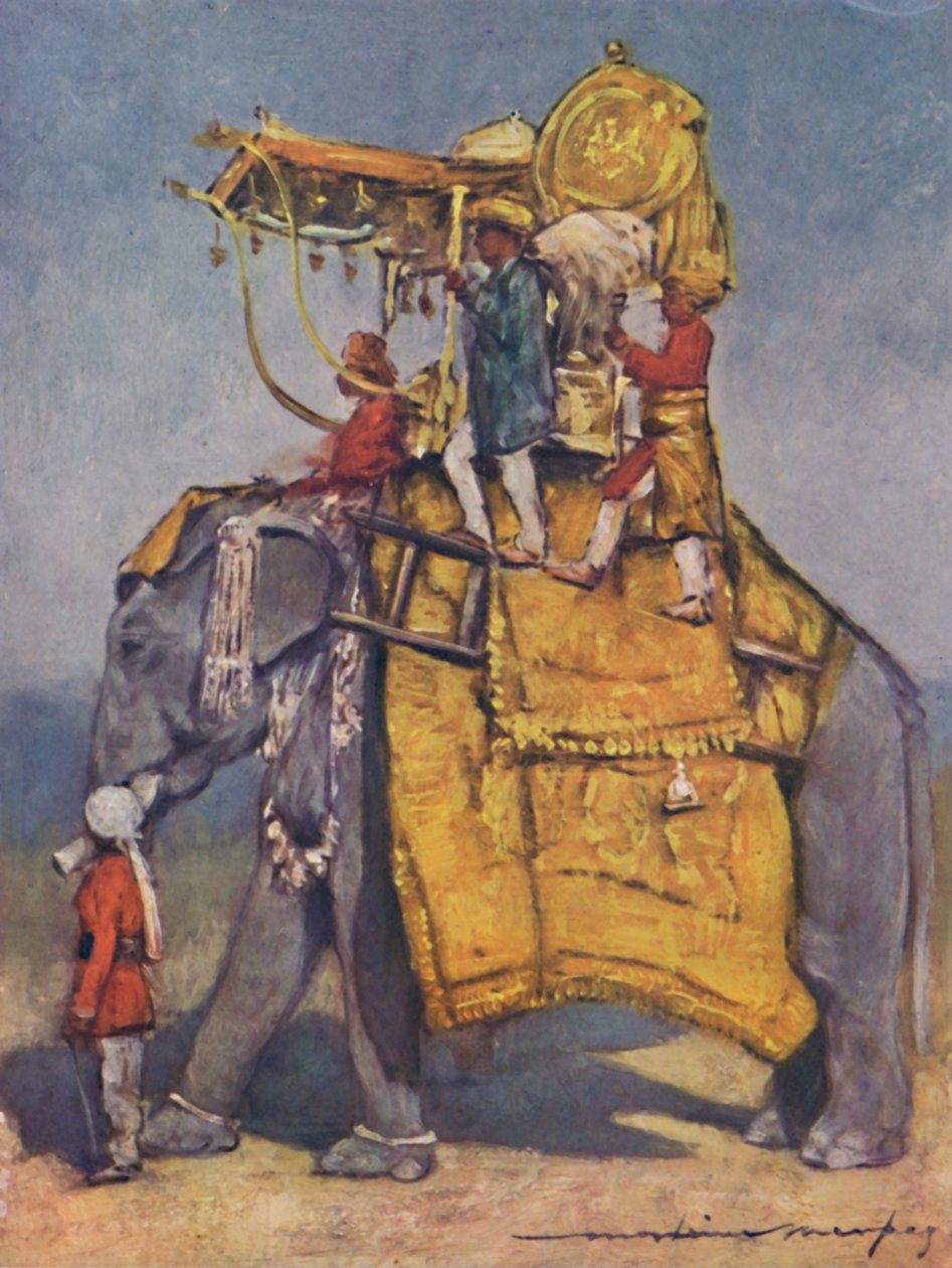 "En statselefant i alla dess fångster", 1903 av Mortimer L Menpes