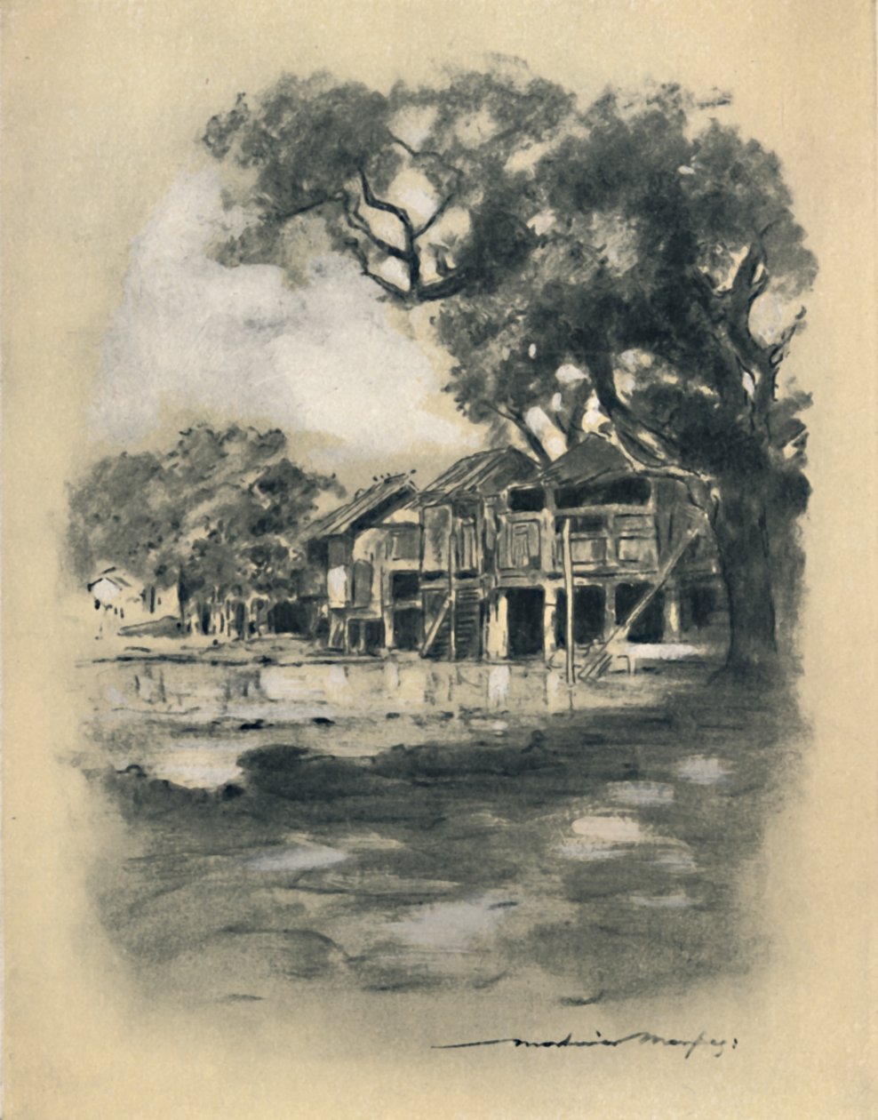 "En landsbygdsby", 1903 av Mortimer L Menpes