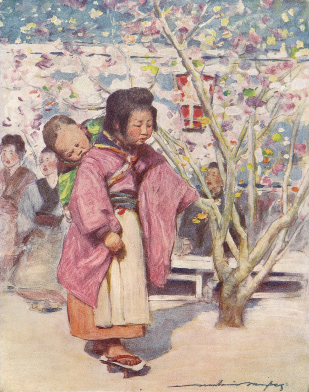 "Baby and Baby", c1887, 1901 av Mortimer L Menpes