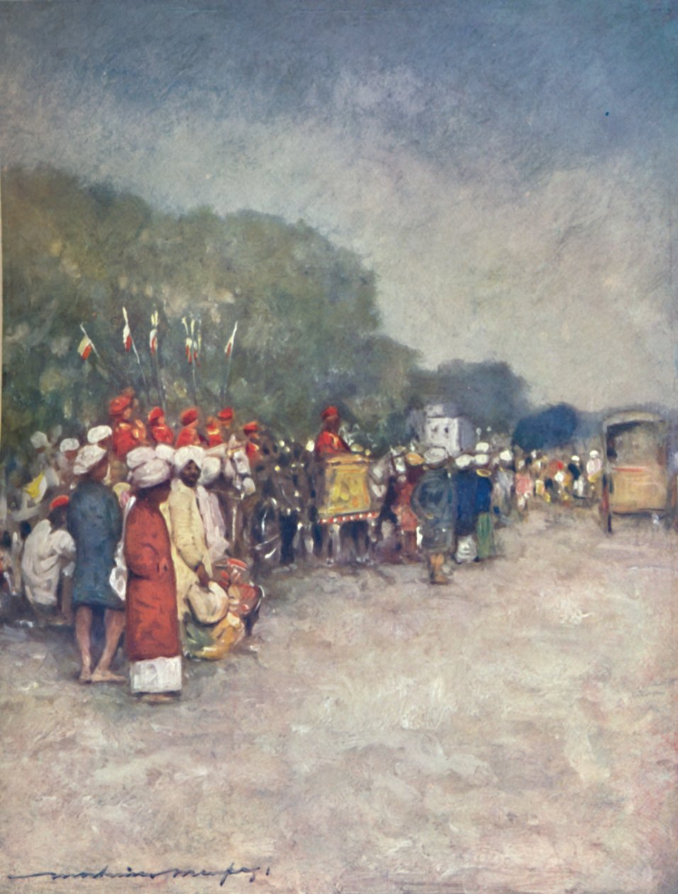 "På Alipur Road", 1903 av Mortimer L Menpes