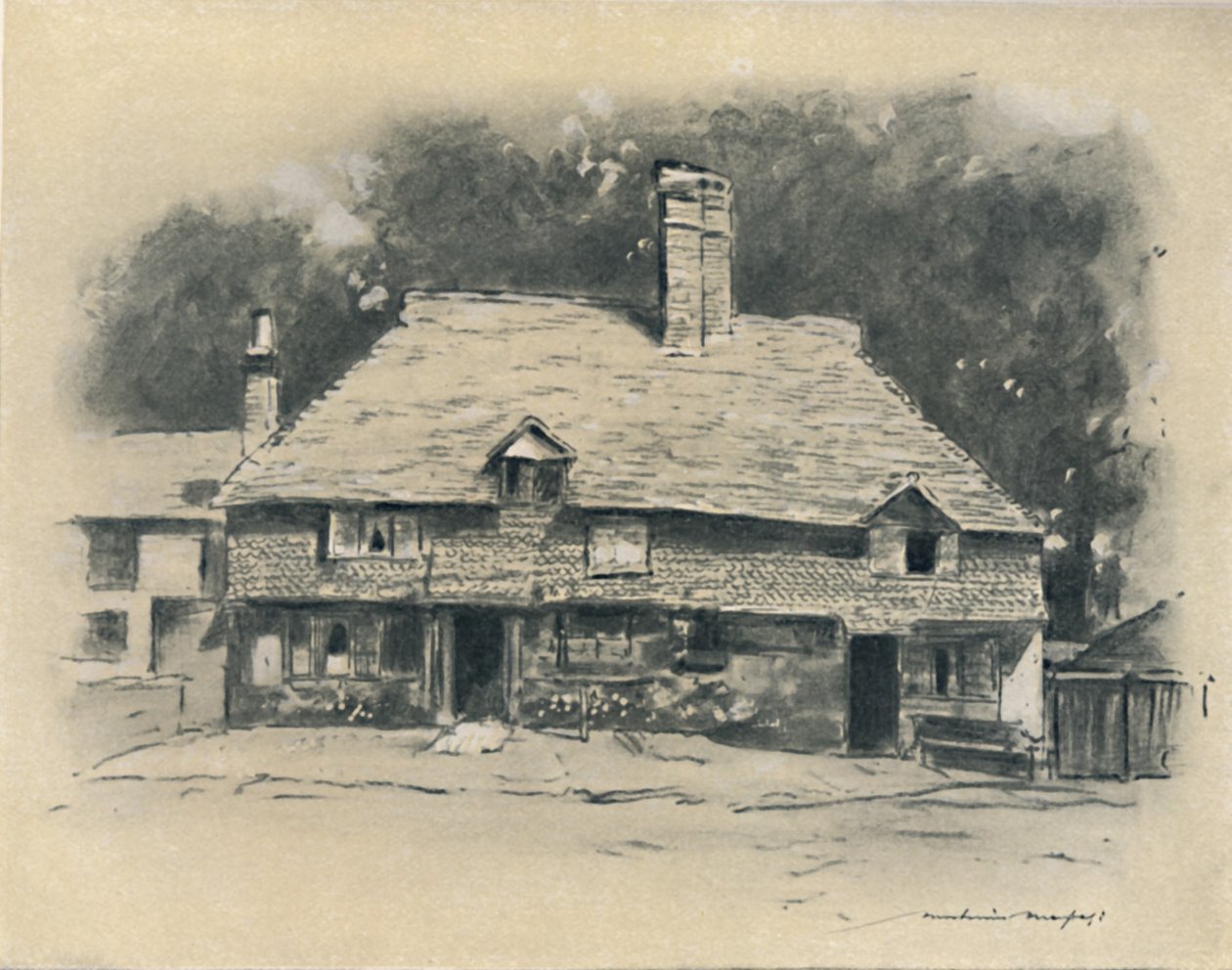 En stuga i Surrey, 1903 av Mortimer Ludington Menpes
