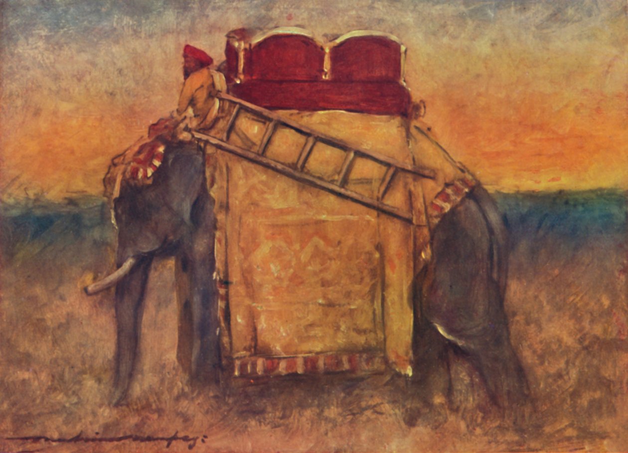 En elefant i centrala Indien, 1903 av Mortimer Ludington Menpes
