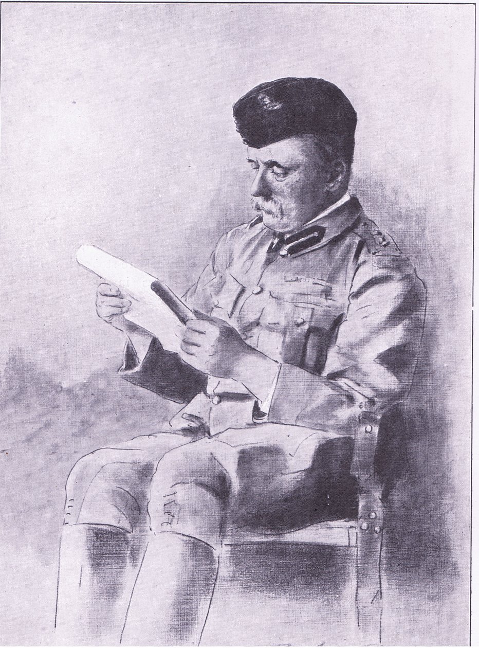 Överste French, illustration från After Pretoria: The Guerilla War, 1902 av Mortimer Ludington Menpes
