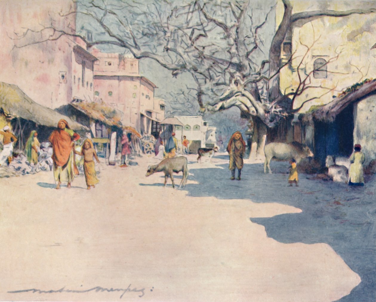 Mitt på dagen, Jeypore, 1905 av Mortimer Ludington Menpes