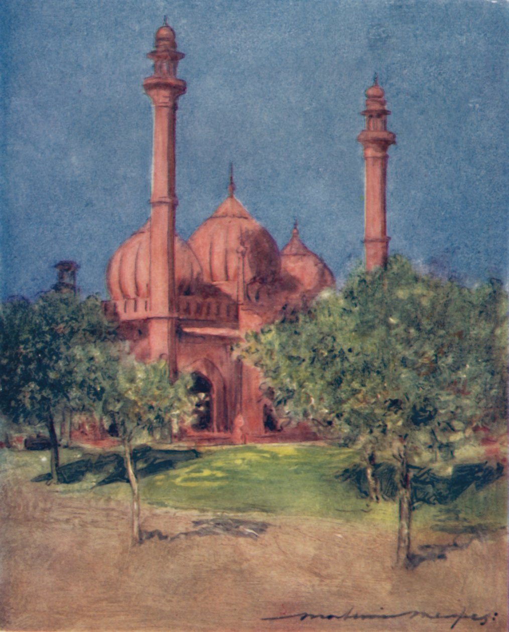 Naul Masa-moskén, 1905 av Mortimer Ludington Menpes