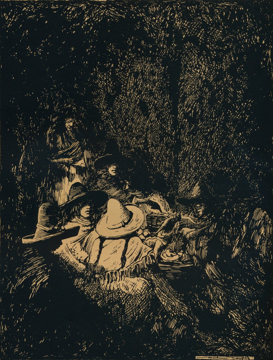 Nattscen i Puebla, c1895, 1896 av Mortimer Ludington Menpes