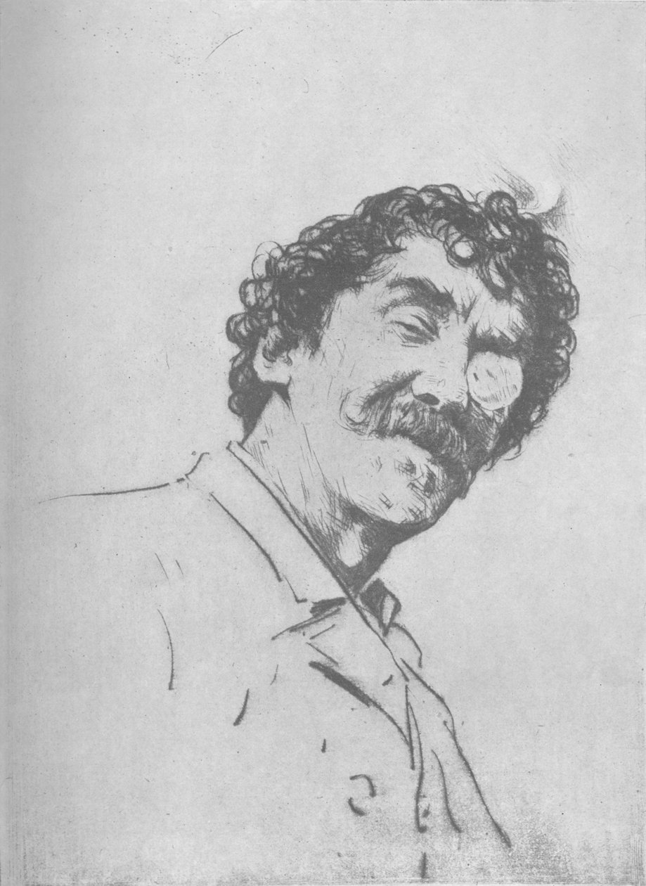 Porträttstudie, c1880, 1904 av Mortimer Ludington Menpes