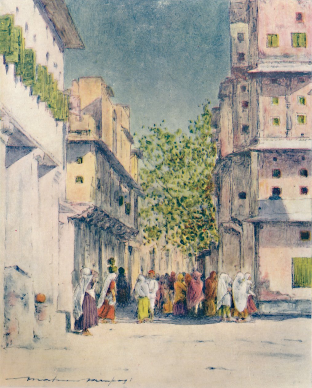 Genom gatorna i Delhi, 1905 av Mortimer Ludington Menpes