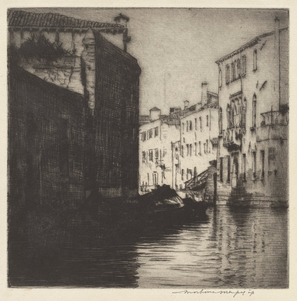 En bakre kanal, Venedig av Mortimer Menpes