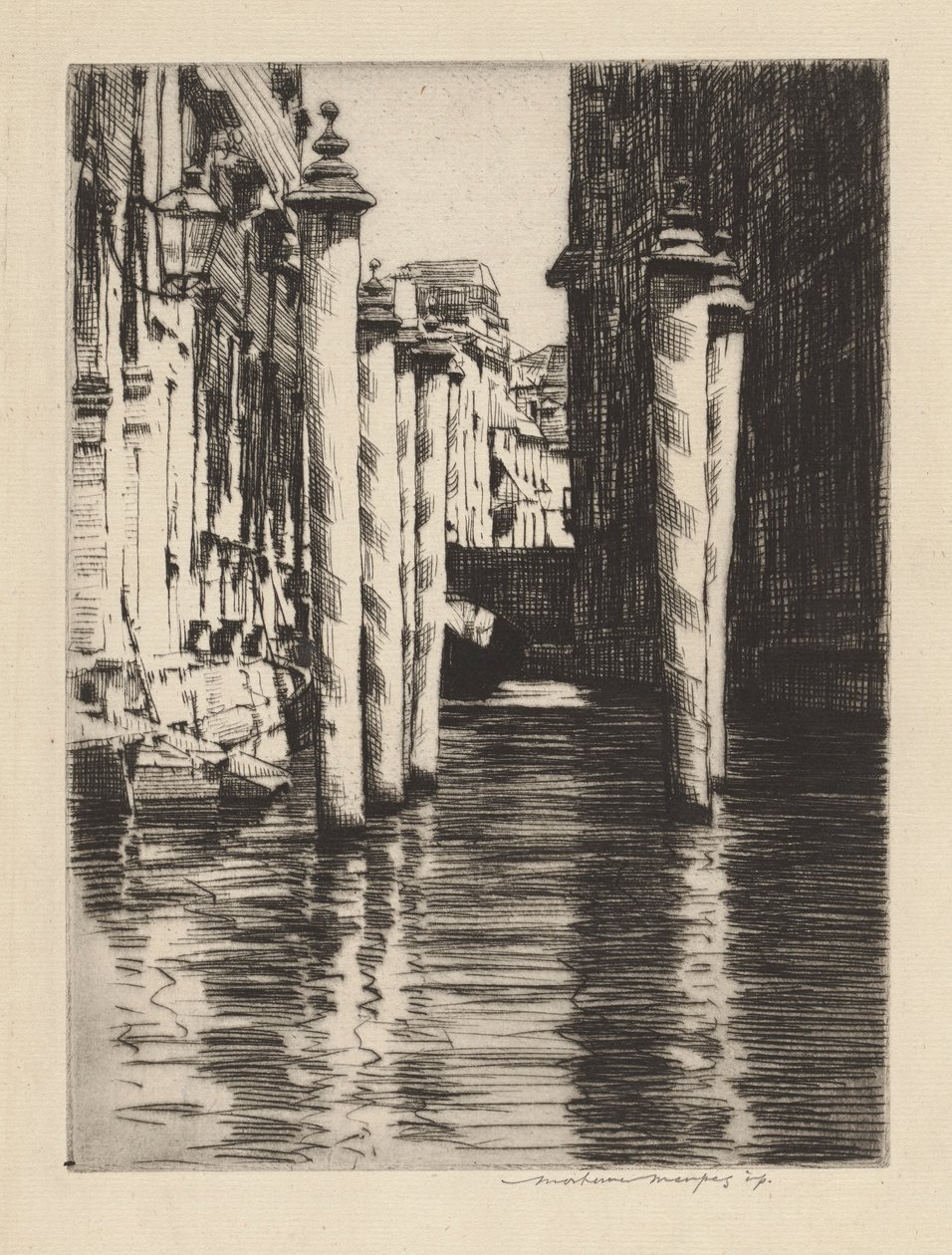 En smal kanal, Venedig av Mortimer Menpes