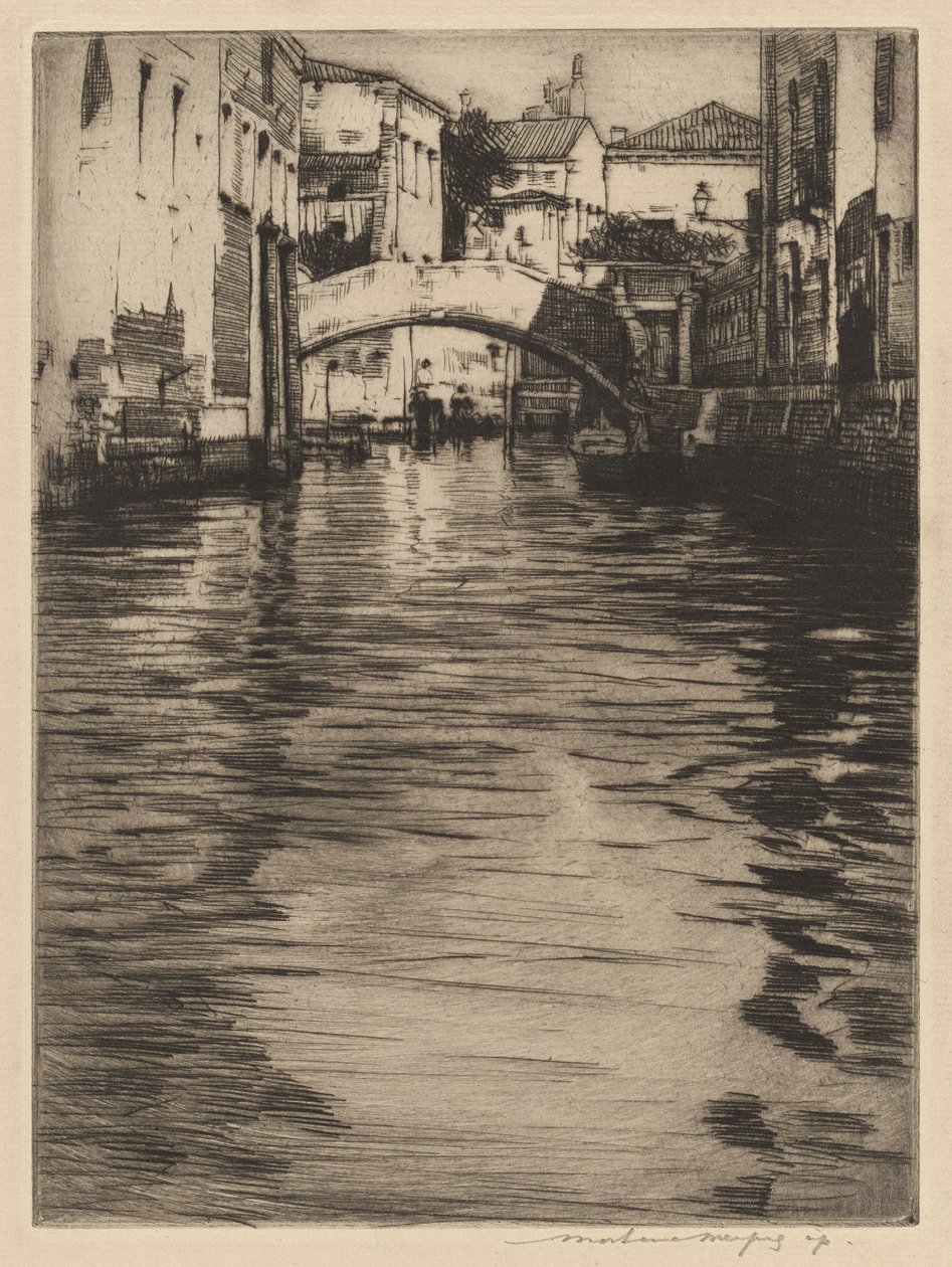 Reflections, Venedig (Lucianos bro, Canal Grande) av Mortimer Menpes