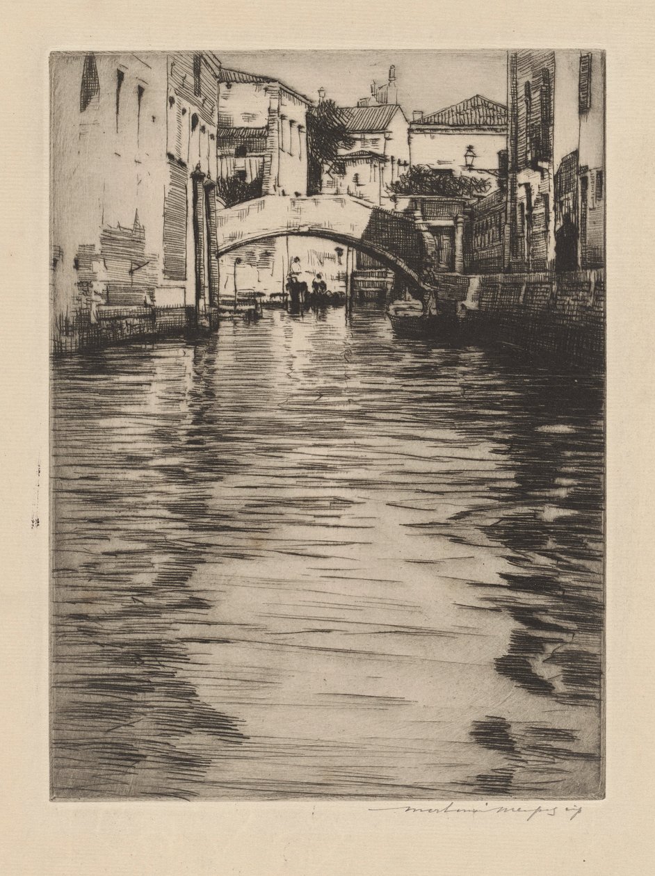 Reflections, Venedig (Lucianos bro, Canal Grande) av Mortimer Menpes