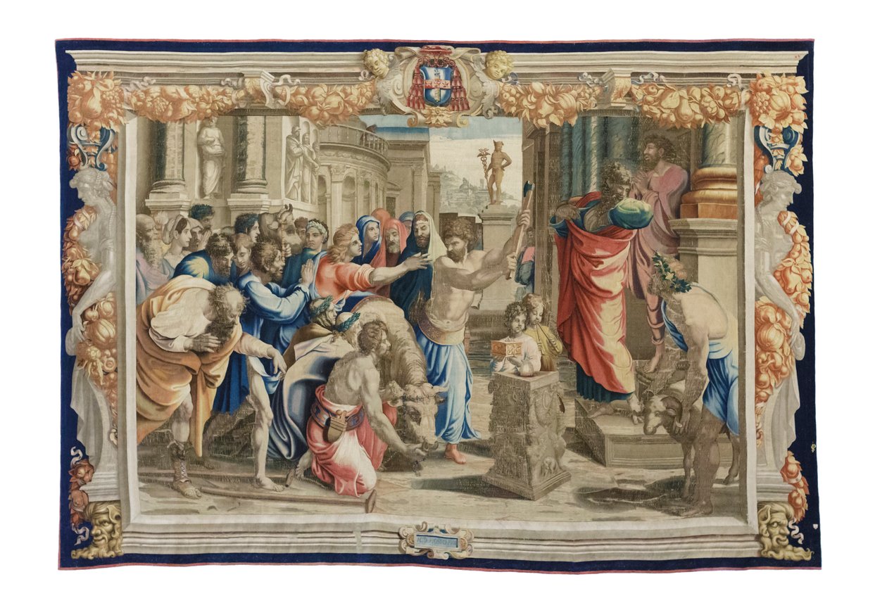 Listris offer, ca 1630 (gobeläng på teckningar av Raphael) av Mortlake Tapestry Manufactory