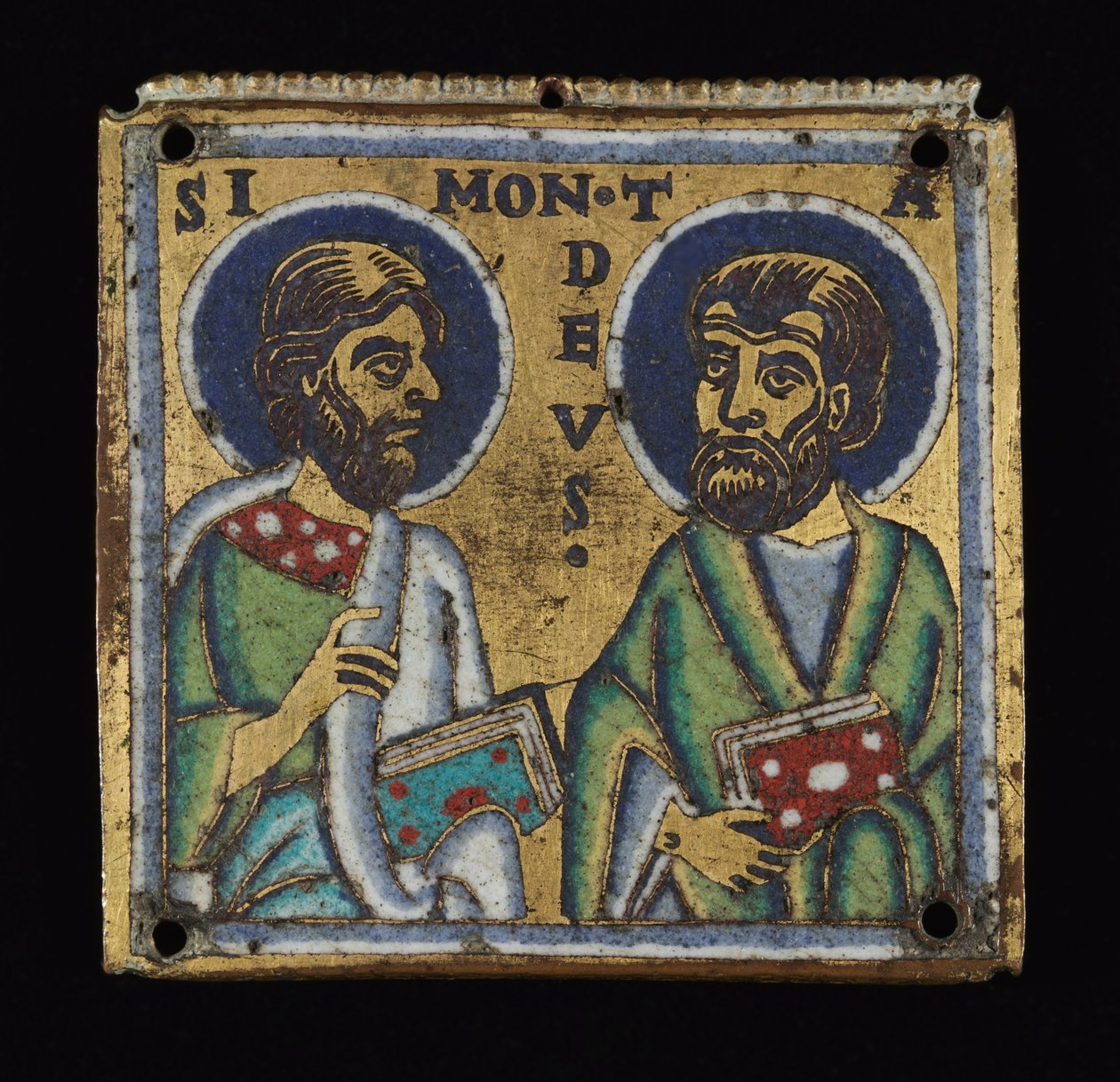 Platta: Simon och Thaddeus, c.1160 av Mosan School