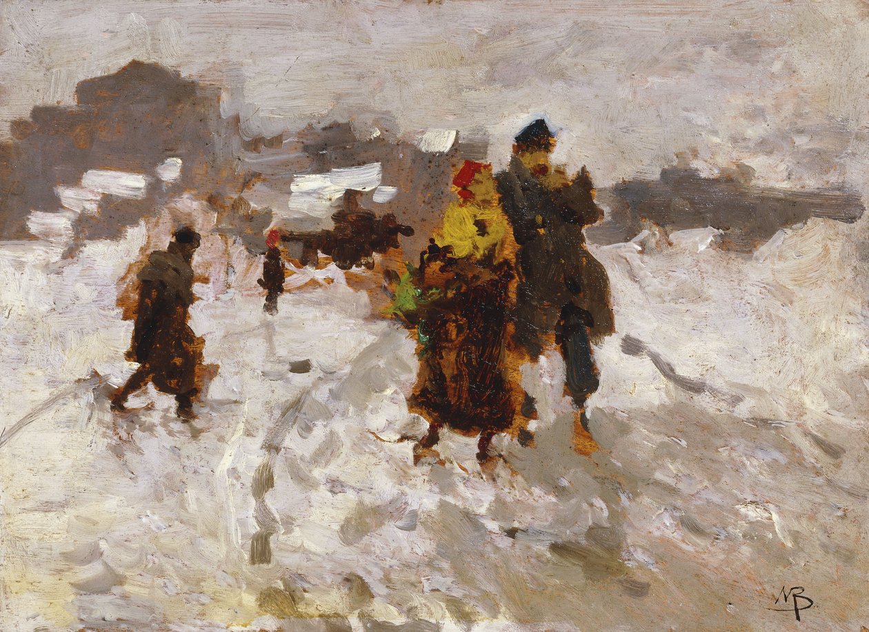 Figurer i snön, av Mose Bianchi