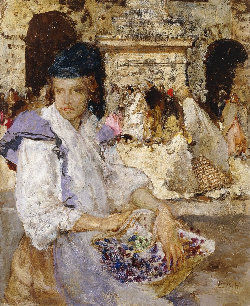 Blomsterförsäljaren, av Mose Bianchi