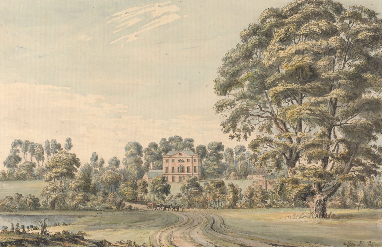 Bevere House nära North Claines, Worcestershire av Moses Griffith