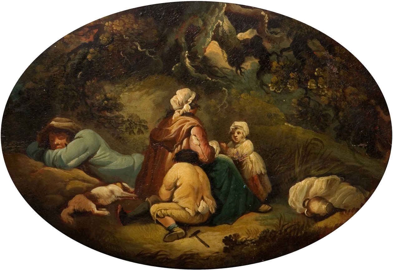 Zigenare i ett landskap, 1804. av Moses Haughton
