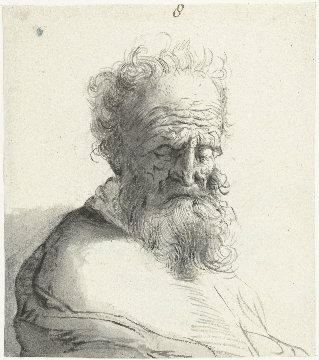 Huvud av en gammal man av Moses Ter Borch