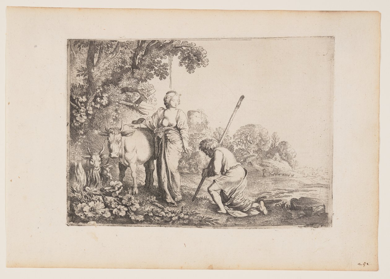 Juno Delivering Io, plansch 1 från The Story of Mercury and Argus av Moses van Uyttenbroeck