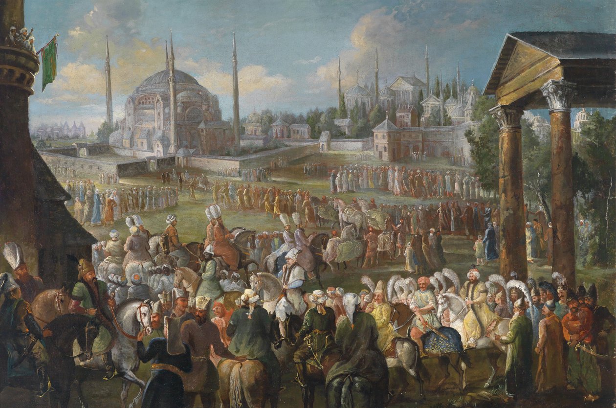 Sultanens procession i Istanbul, ca. 1736 av Mour