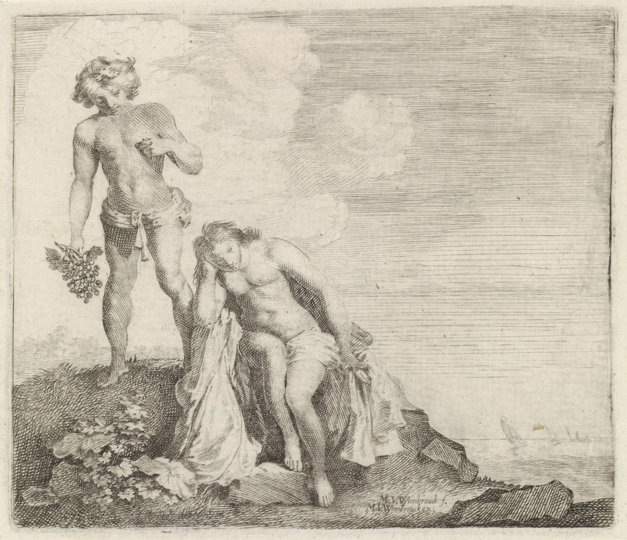 Bacchus hittar Adriadne på Naxos av Moyses van Wtenbrouck