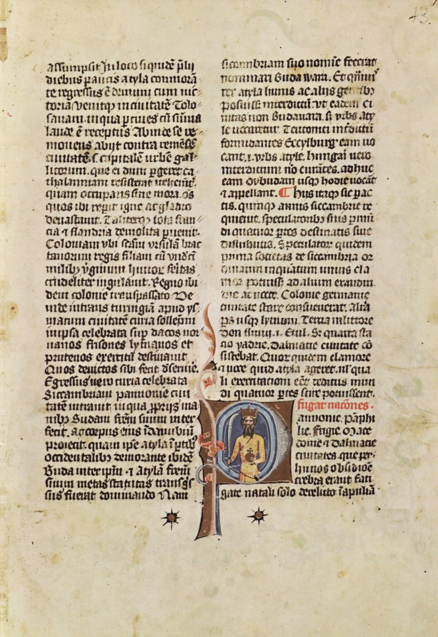Upplyst krönika; Chronicon Pictum; Bildkrönika 13 av Márk Kálti