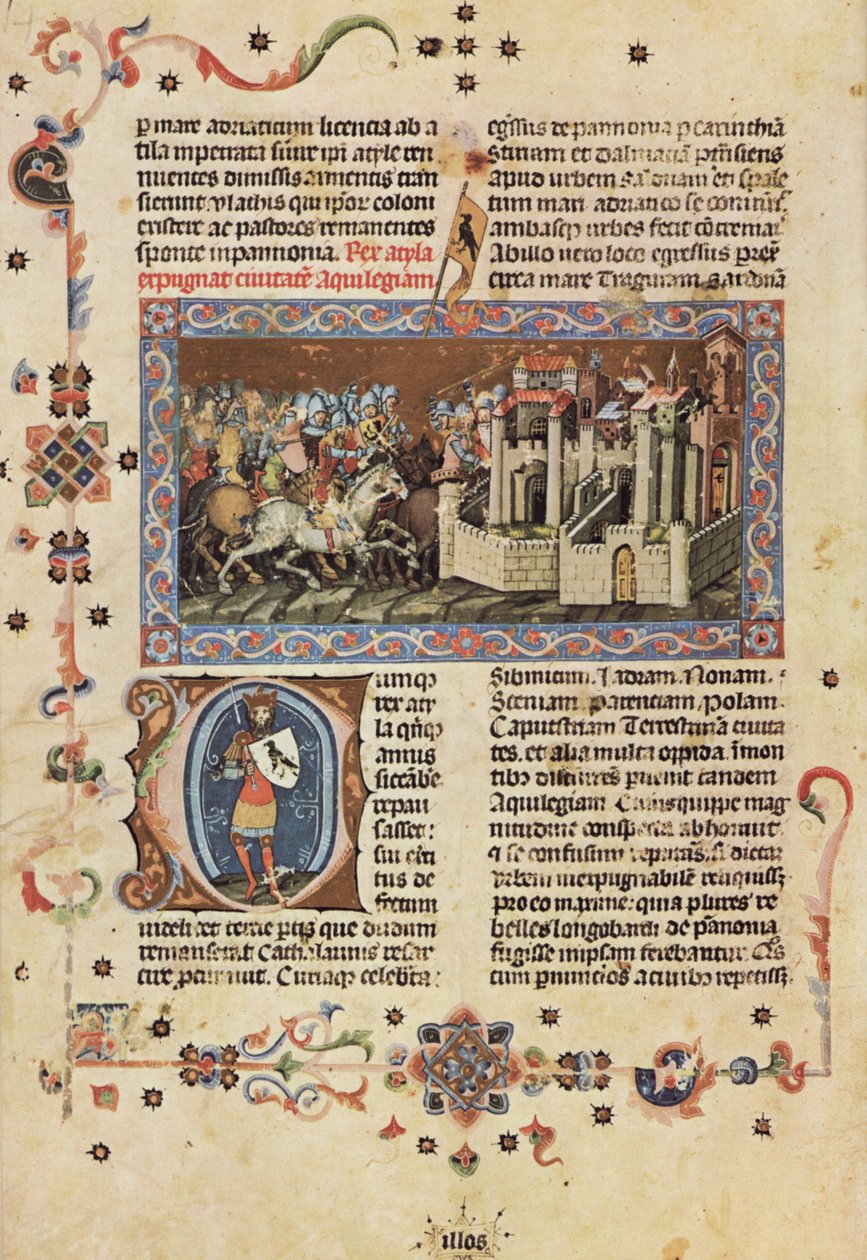 Upplyst krönika; Chronicon Pictum; Bildkrönika 14 av Márk Kálti