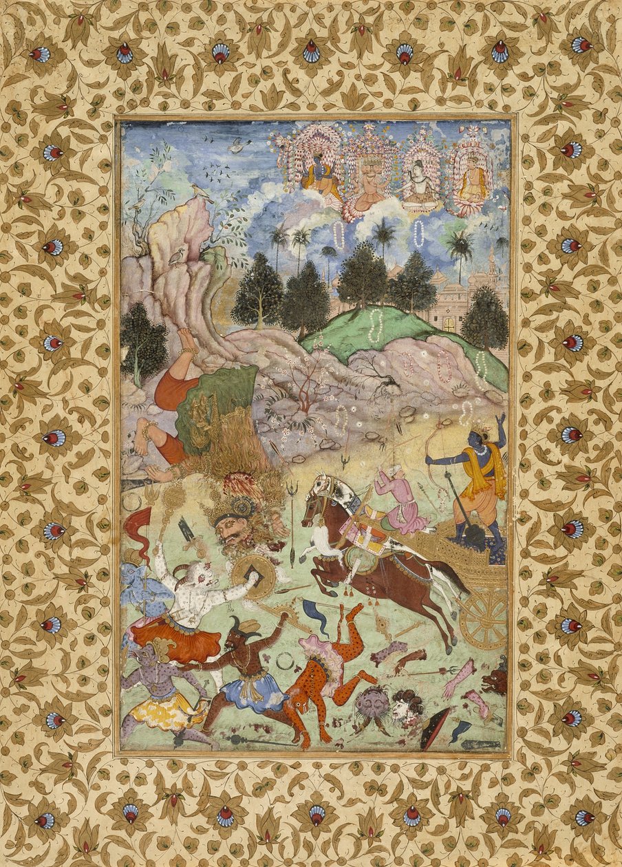 Dödar Samvara från Pradyum, c.i- ೯೦ av Mughal School