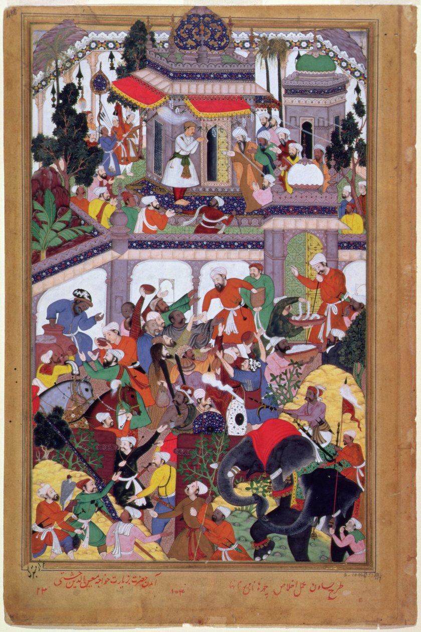Kejsar Akbar (r.1556-1605) besöker helgedomen Mu