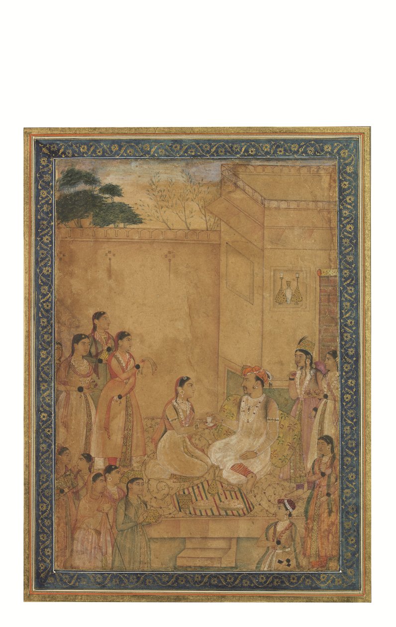 Kejsaren Jahangir i Zenana av Mughal School