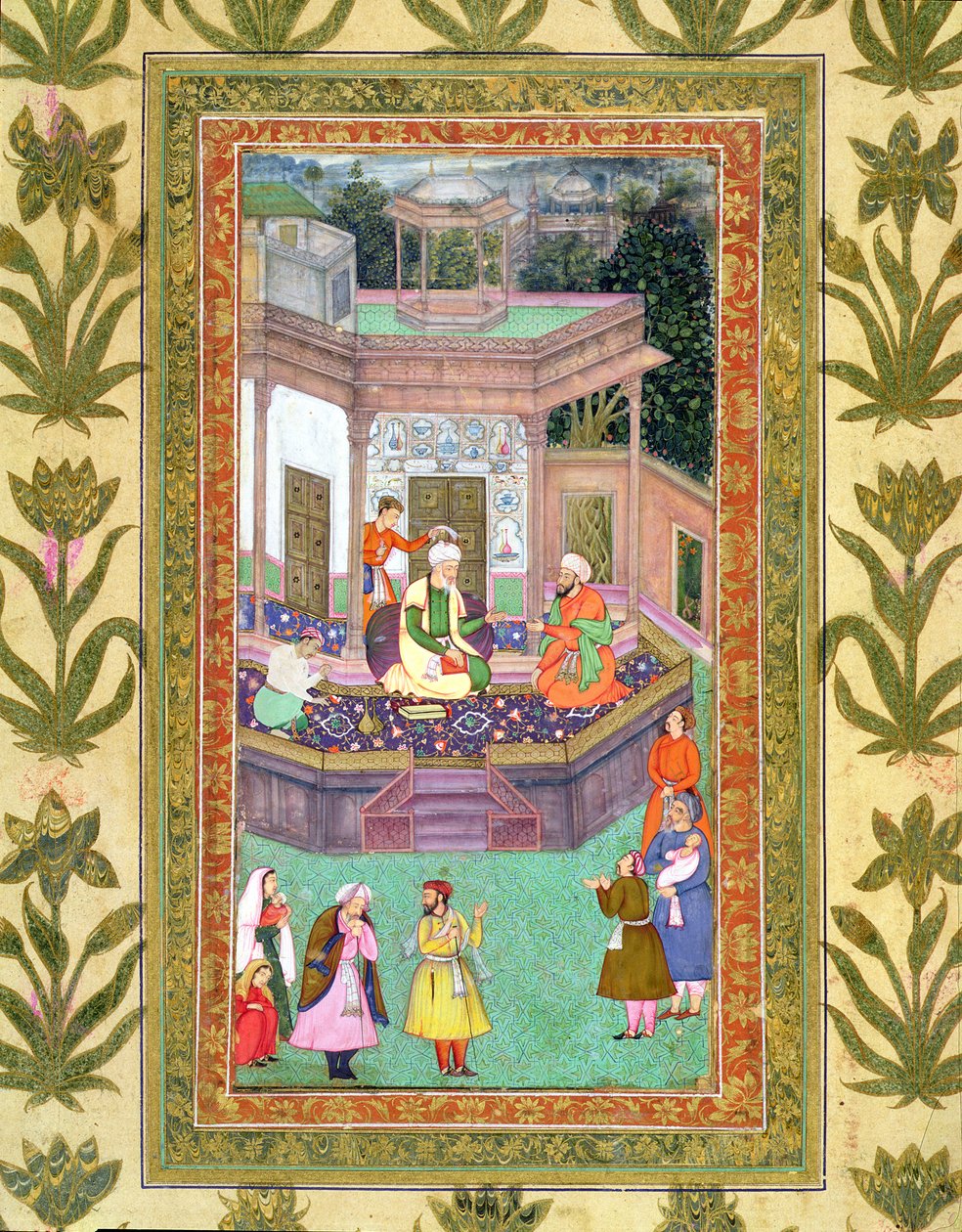 The Qazi, från Small Clive Album (ogenomskinlig wc på papper) av Mughal School