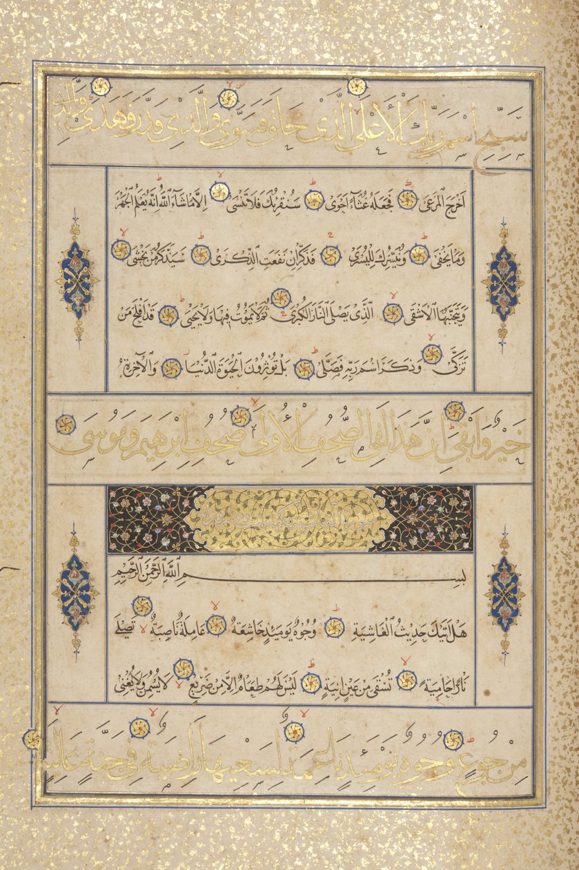 Fol 311 recto, Timurid Quran, 1441 (bläck & guld på papper) av Muhammad Mumin Abdallah Al Murwand