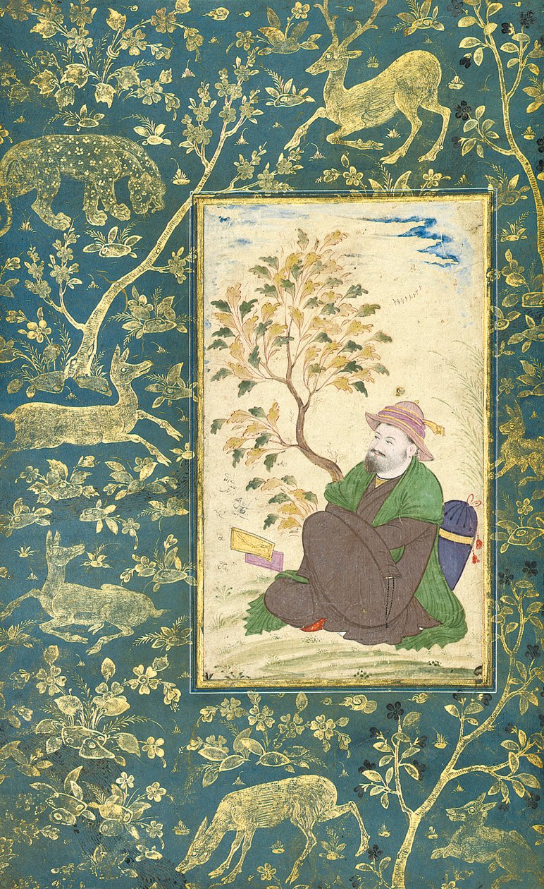 Porträtt av Darvish Muhammad Khatib, 1697-8 av Muin Musavvir