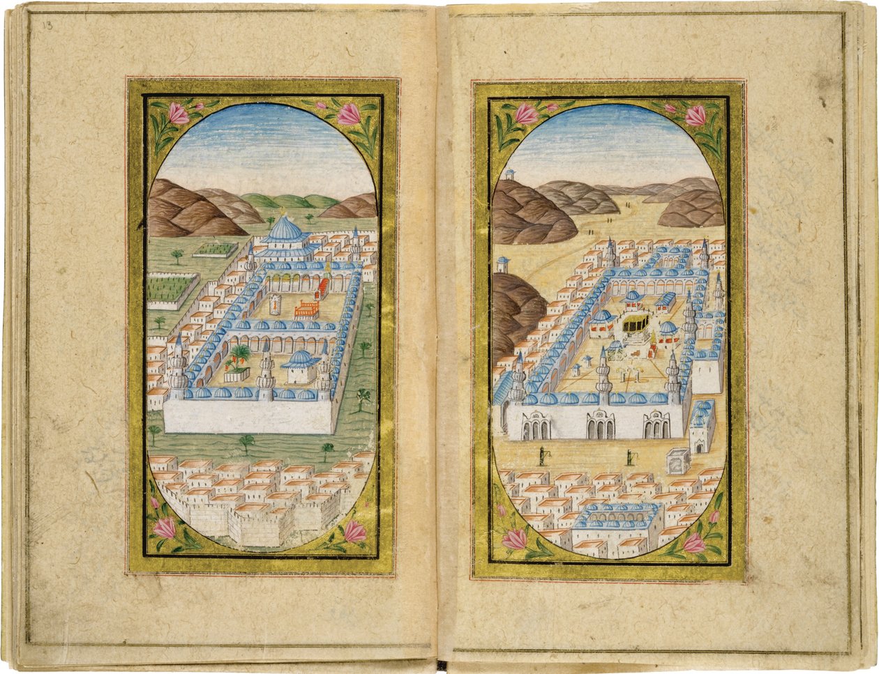Al-Masjid an-Nabawi vid den stora moskén, 1783 av Mustafa Halimi