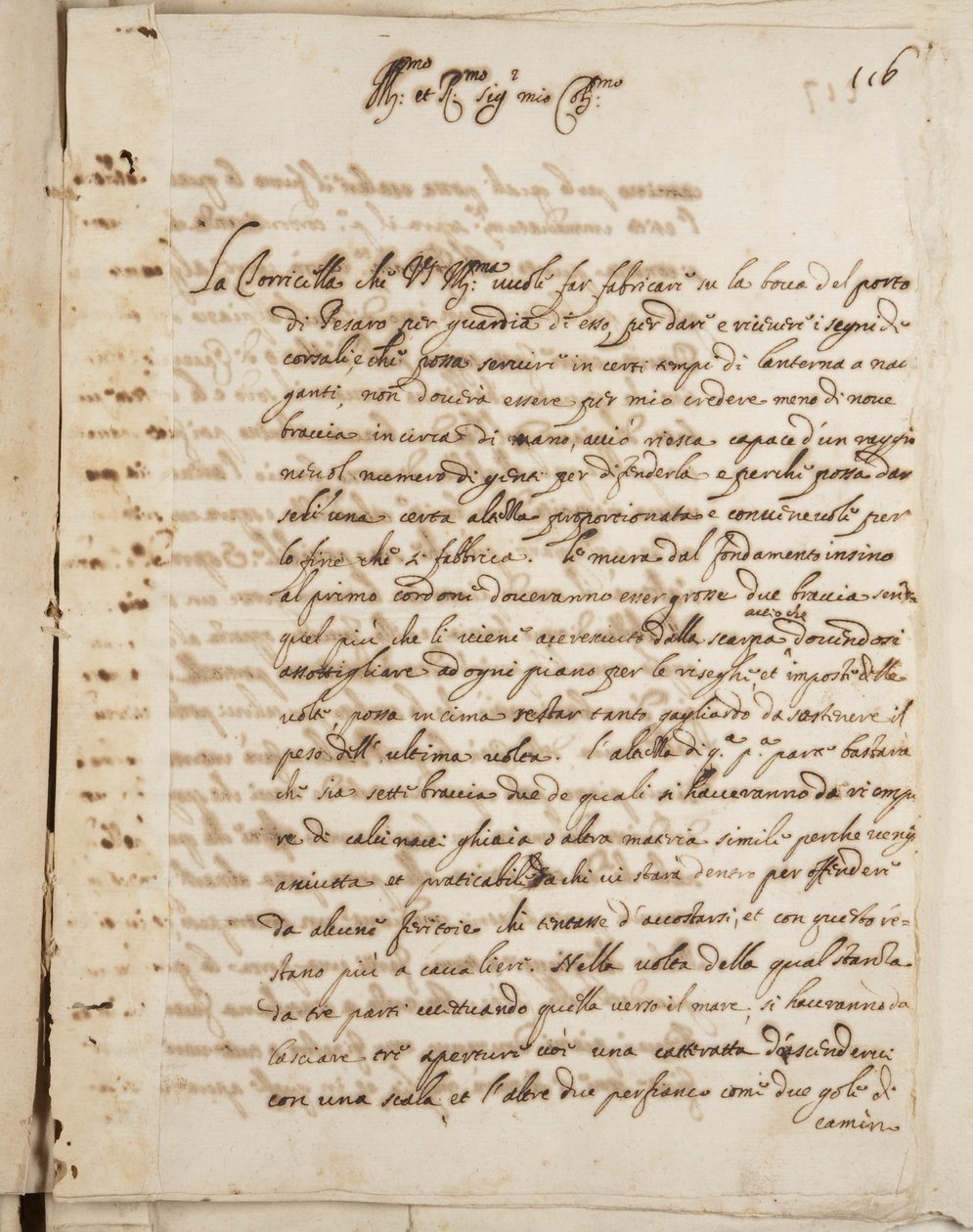 Portfölj med teckningar av Mutio Oddi från Urbino och andra, s116, c.1635-40 (penna och bläck på papper i inbunden volym) av Muzio Oddi