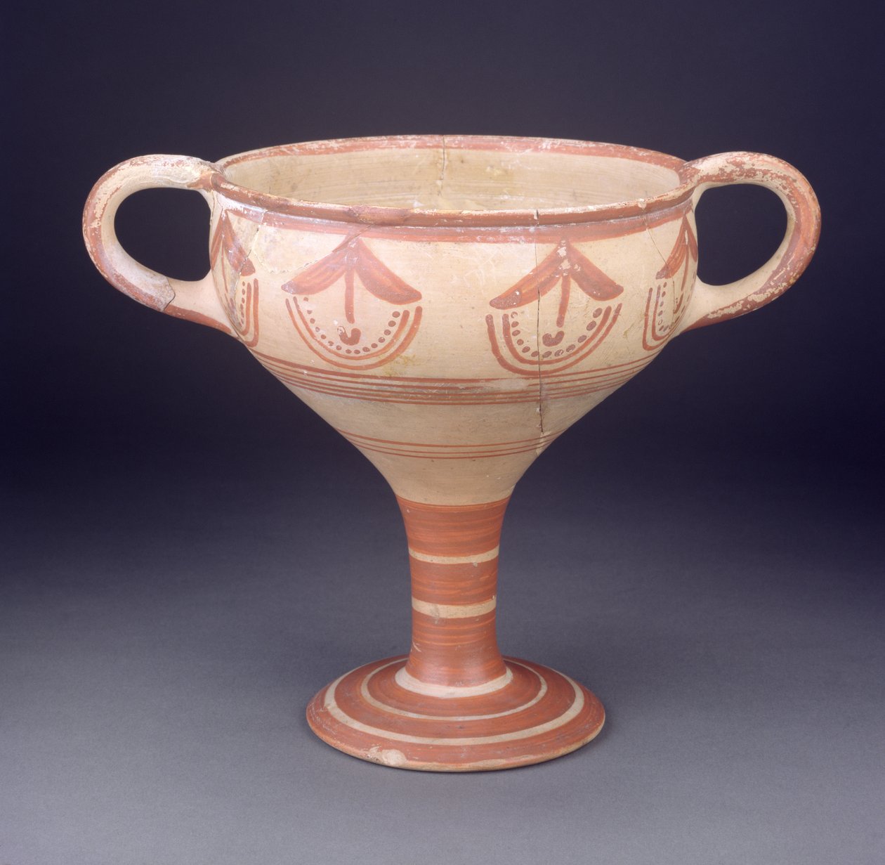 Kylix, Rhodos, Mykensk, Grekland, ca 1500 (målat lergods) av Mycenaean