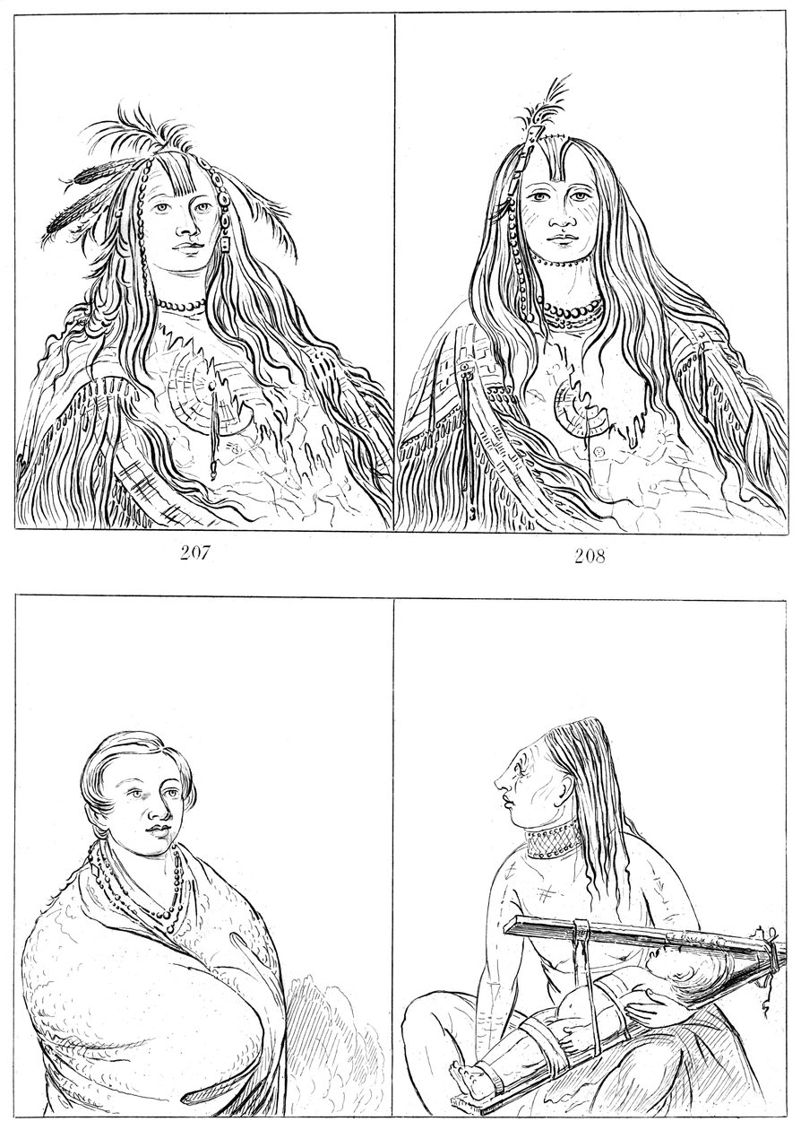 Flatheads, Nez Perces och Chinooks, 1841. av Myers and Co