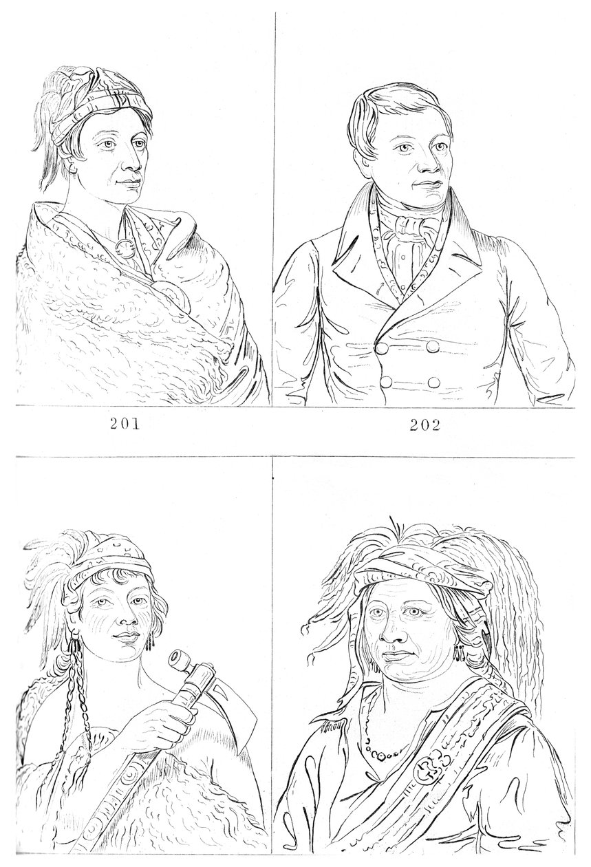 Oneidas, Tuscaroras och Senecas, 1841. av Myers and Co