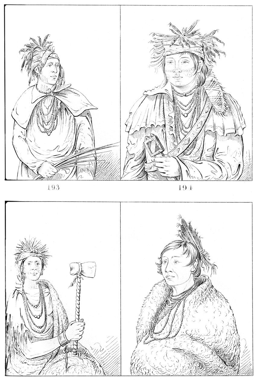 Peorias och Piankashaws, 1841. av Myers and Co