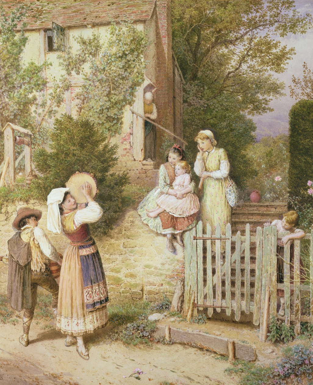 Vandrande Minstrels av Myles Birket Foster