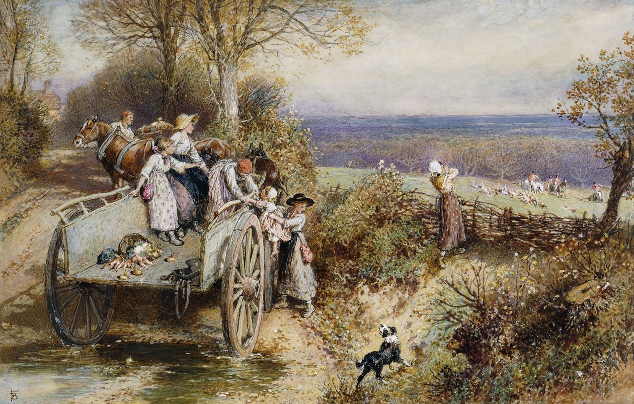En titt på hundarna: "Här kommer de", av Myles Birket Foster