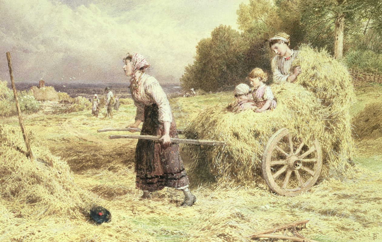Haytime, ca 1860 (akvarell & kroppsfärg på papper) av Myles Birket Foster
