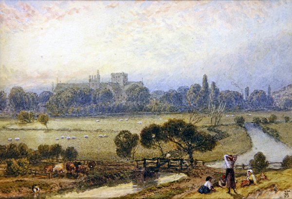 Winchester (akvarell på papper) av Myles Birket Foster