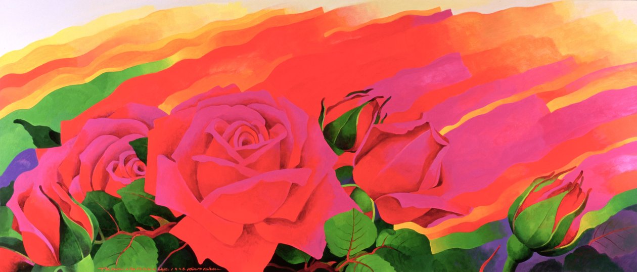 The Rose in the Festival of Light, 1995 (akryl på duk) av Myung Bo Sim