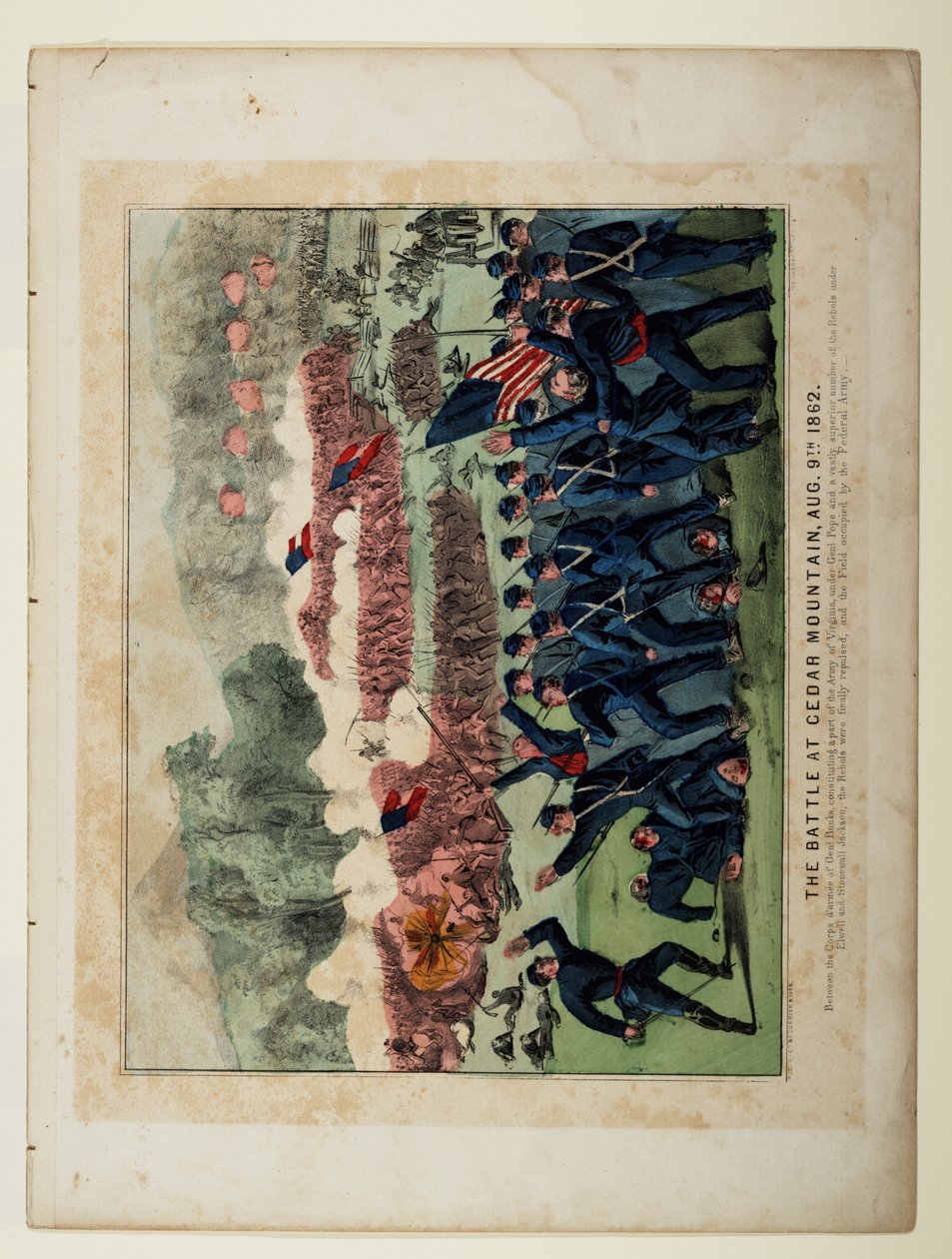 Slaget vid Cedar Mountain, 9 augusti 1862 av N. and Ives, J.M. Currier